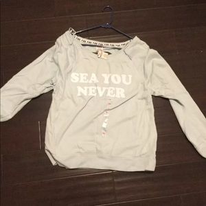 New vs pink large open back crew